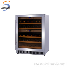Общи електрически домашен уред дървени рафтове Винен хладилник